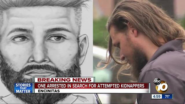 One arrested in search for Encinitas attempted kidnappers