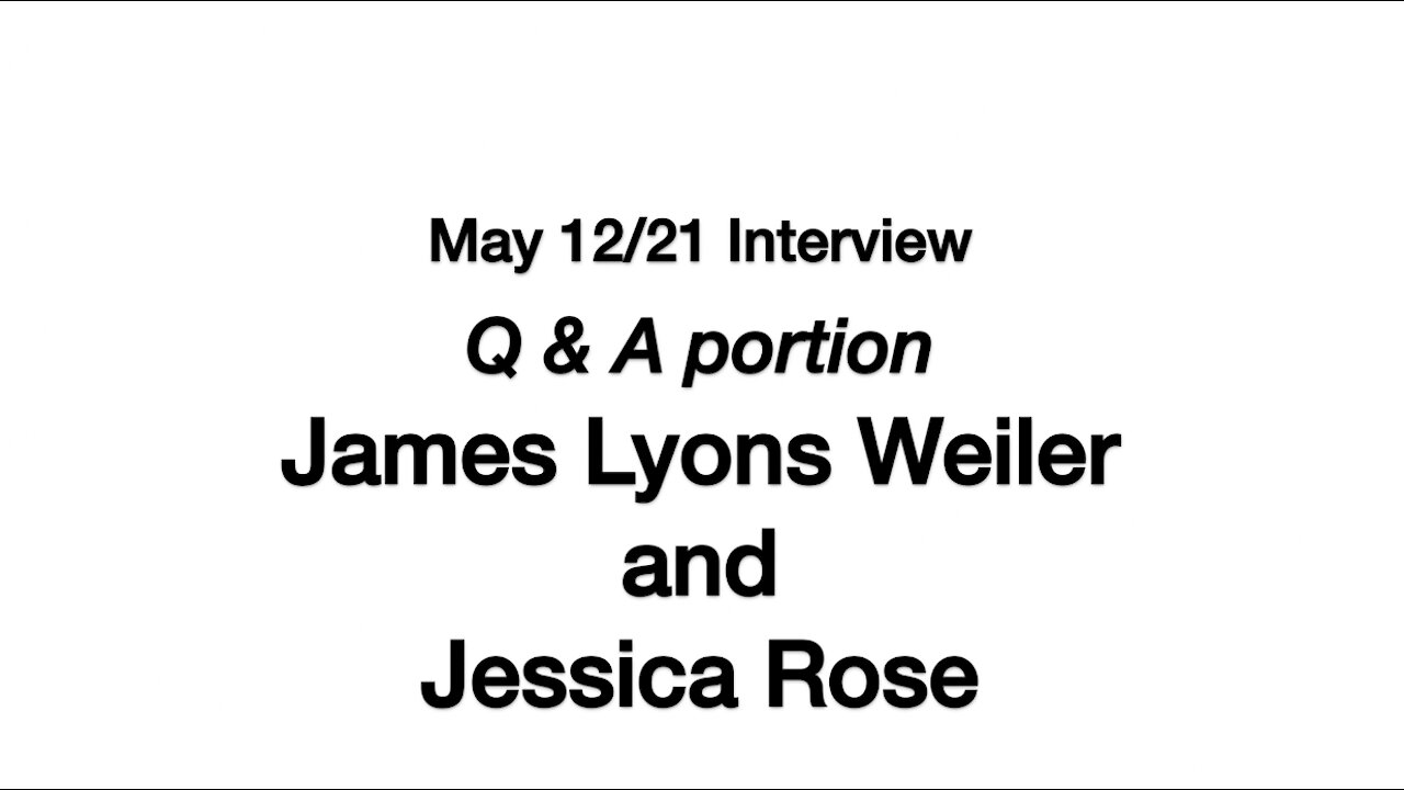 Q&A with James Lyons Weiler & Jessica Rose