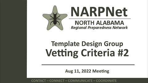 Template Design Group, 2022-08-11 Meeting, Vetting Criteria #2