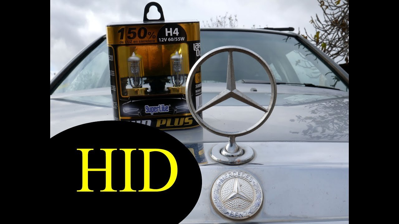 Mercedes Benz W124 - Test d´ampoules HID Superlite comparé aux halogènes