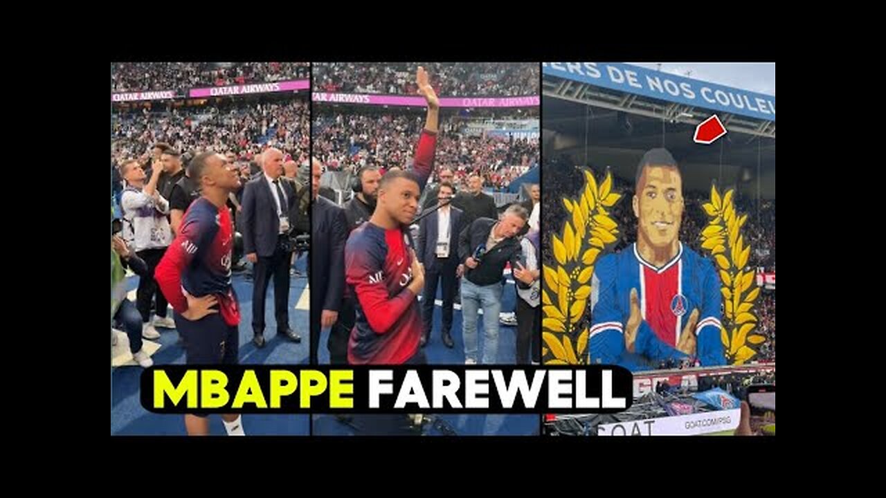 Mbappé's Emotional Response to PSG Ultras Unveiling Massive Tifo at His Farewell Match