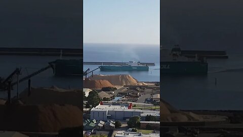 Ship Entering Port. #trending #shorts #merchantnavy #ship #lifeatsea #shipping #ocean #video #viral