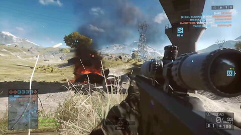 Battlefield 4 1000 Meter shot! Sniper Gameplay