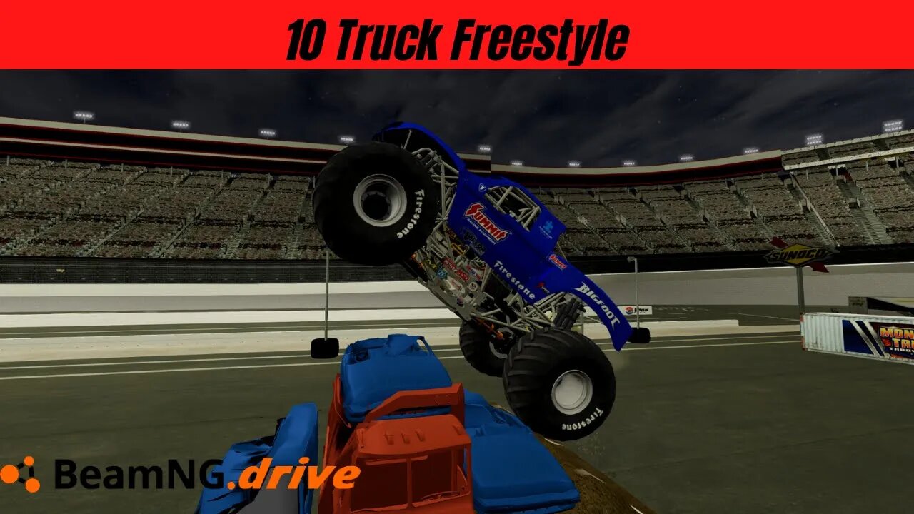 Bristol Monster Truck Throwdown Custom 2022| Monster Tour BeamNG.Drive Monster Jam #beamngdrive