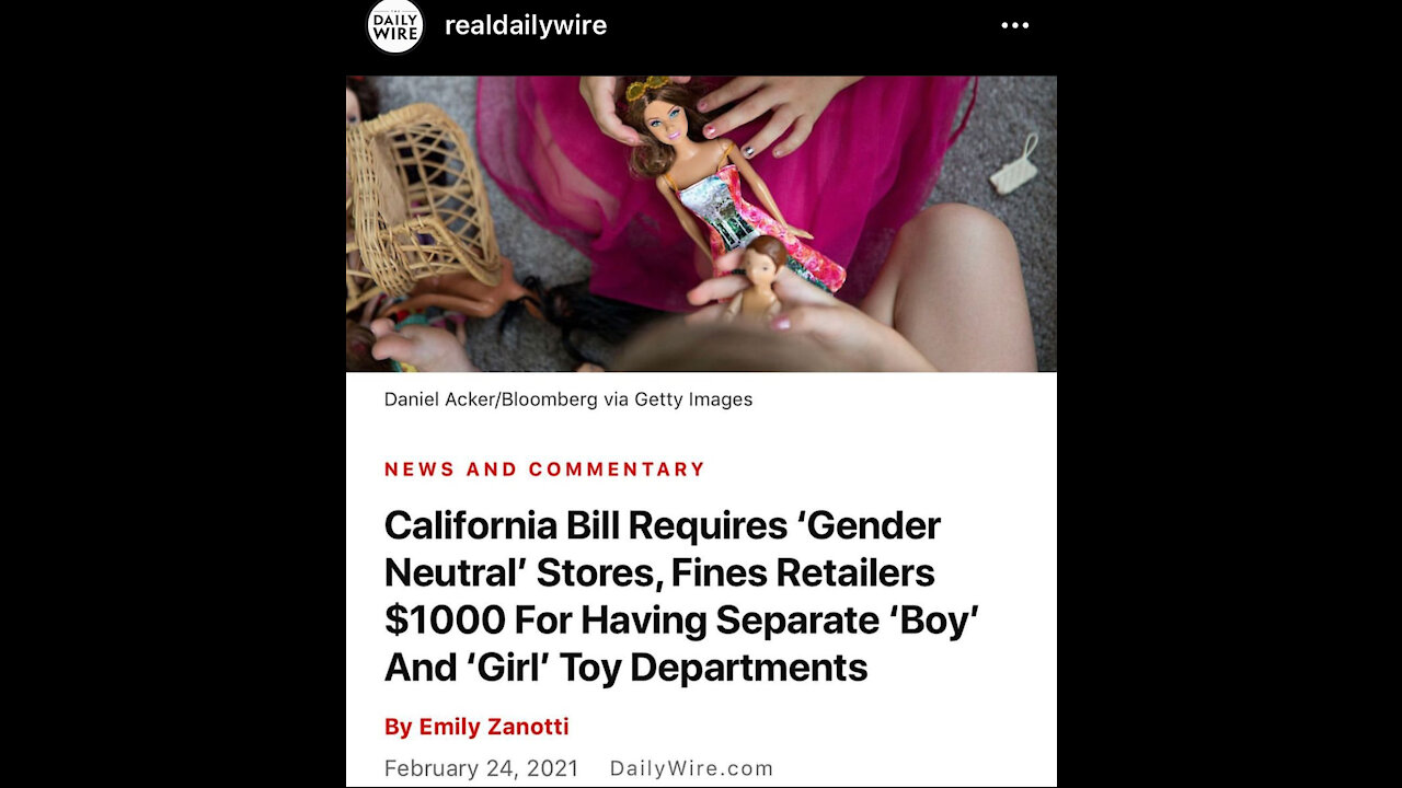 IS CALIFORNIA BECOMING THE 1ST MANDATORY GENDER NEUTRAL STATE?