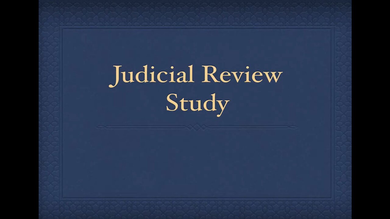 Judicial Review Study