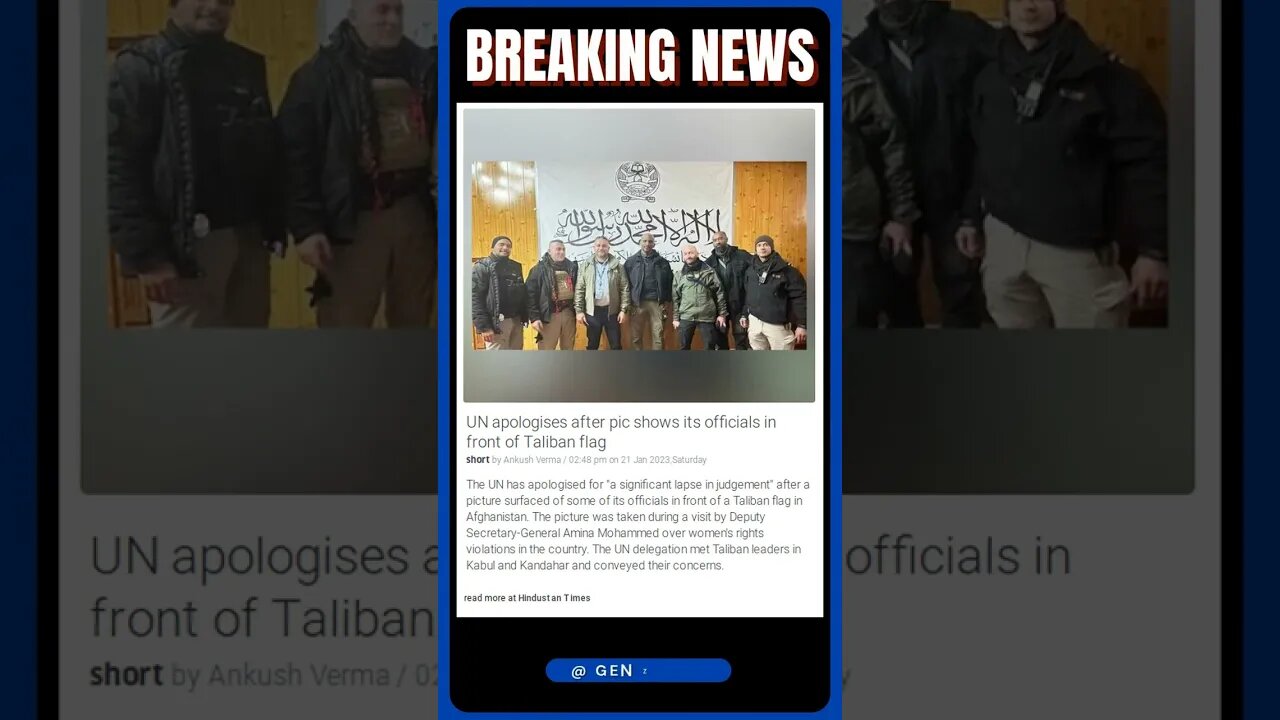 UN Apologizes for 'Lapse in Judgment' After Photo of Officers in Front of Taliban Flag Surfaces