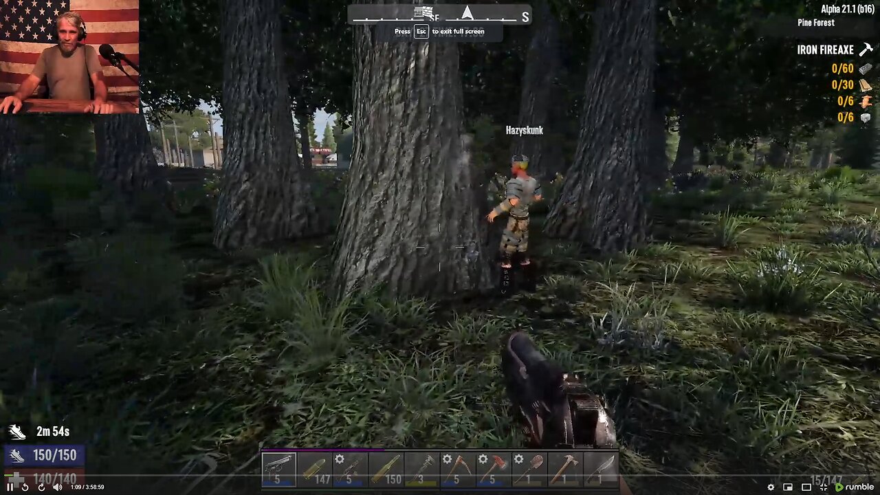 7 Days to Die - Double teaming the zombies.