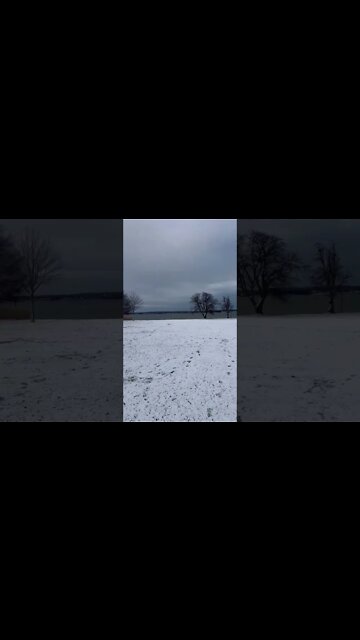 Dramatic Winter Day at Victoria Park PEI