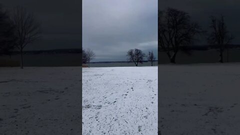 Dramatic Winter Day at Victoria Park PEI