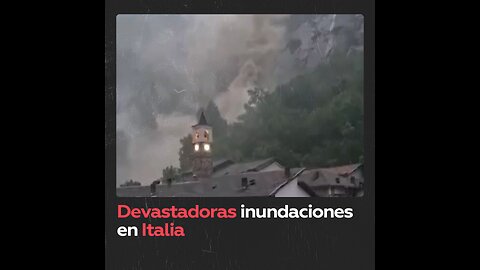 Fuertes lluvias azotan el norte de Italia y provocan inundaciones