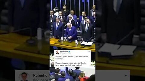 Adivinha quem foi o único a não cantar o hino no Congresso? #shorts #lula #bolsonaro #esquerda #hino