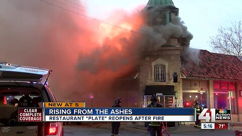 Plate gets new life in Brookside after 2017 fire