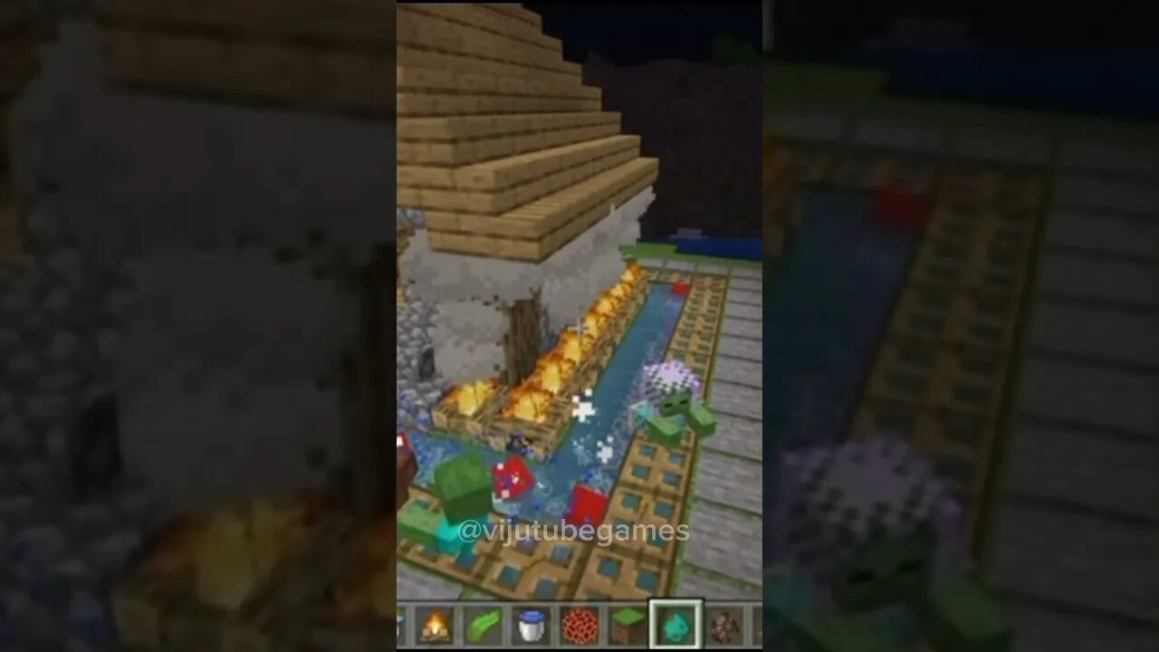 Impossible for zombies at Minecraft #minecraft #minecraftshorts #viral