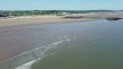 Porthcawl Drone: Coney Beach (busy, bright, relaxing Sunday)