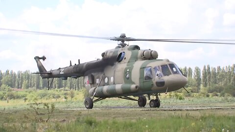 Crews of jamming helicopters in action