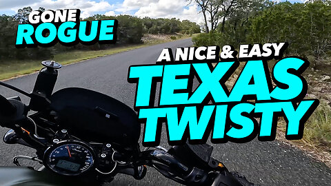 Riding the Indian Scout Rogue on a Texas Twisty Road