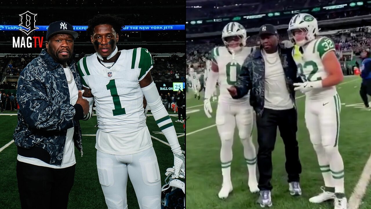 50 Cent Goes On The Field Before New York Jets Monday Night Football Game! 🏈