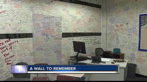 Teacher continues classroom memory wall