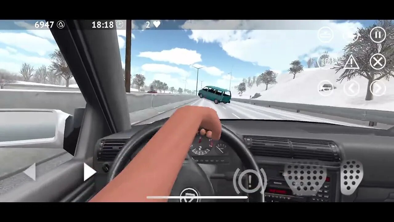 BeamNG Drive, winter 200 km and crash