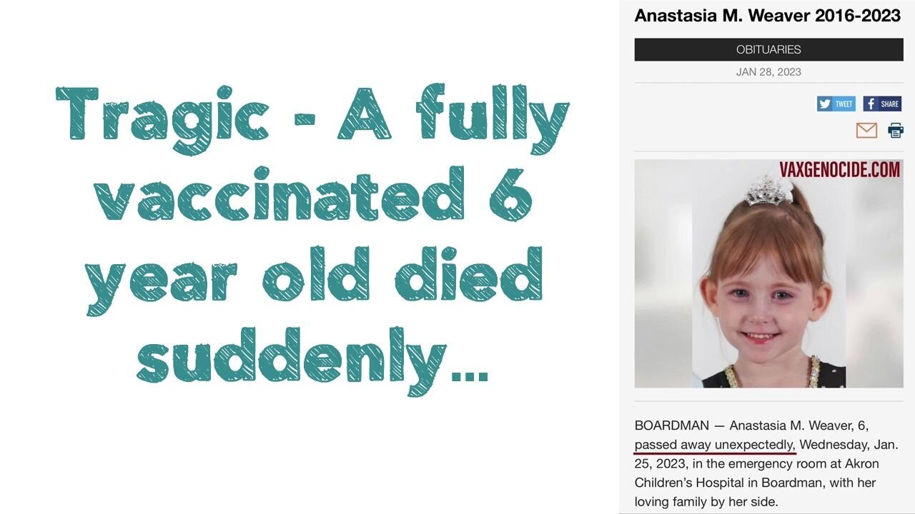 A fully vaccinated 6-year-old died suddenly…😞 💔