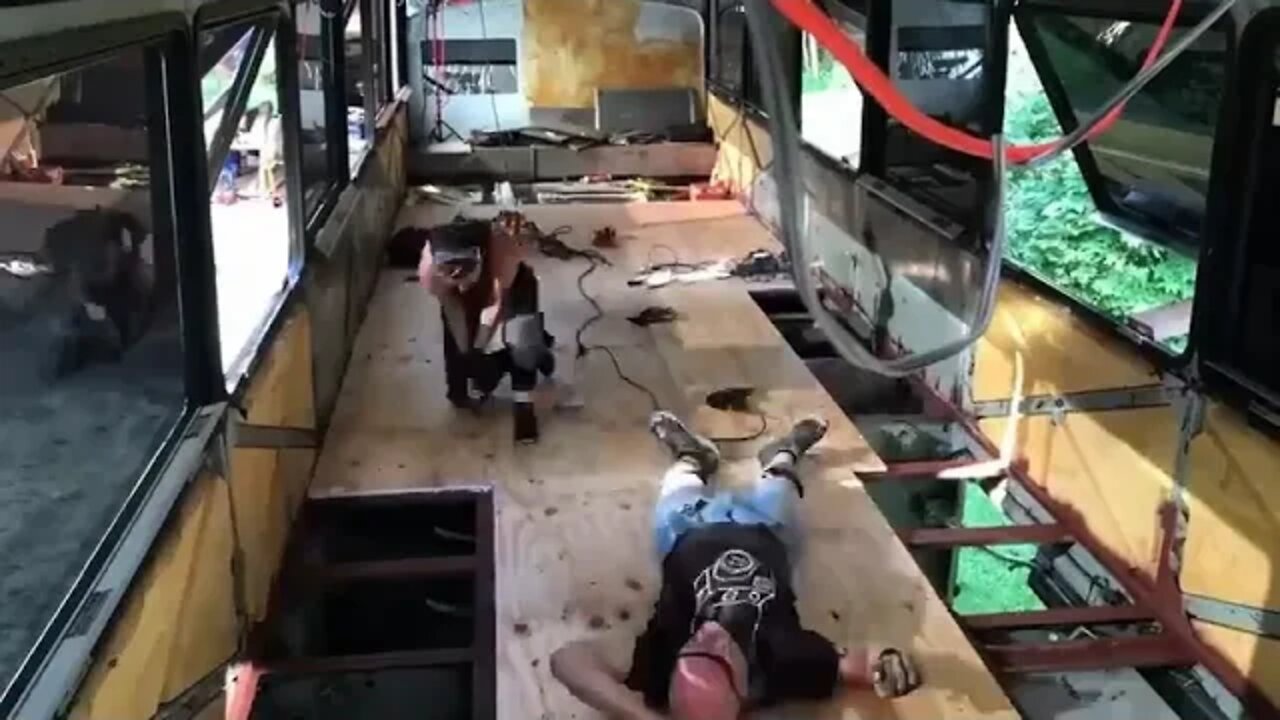 BEAUTIFUL TINY HOME Bus Conversion TIME LAPSE Start to Finish