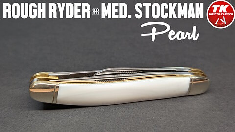 Rough Ryder Medium Stockman Pearl Pocket Knife RR031