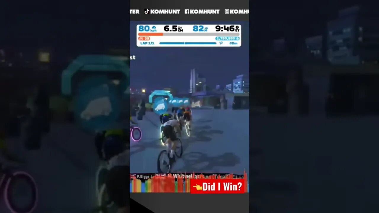 Zwift Tiny Race Sprint Finish! #zwifter #zwiftrace #zwift