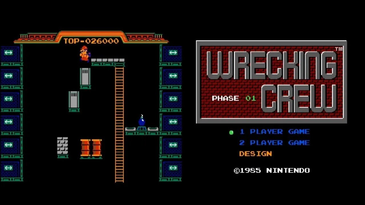 1985 Wrecking Crew Arcade Game. No Commentary Gameplay. | Piso games