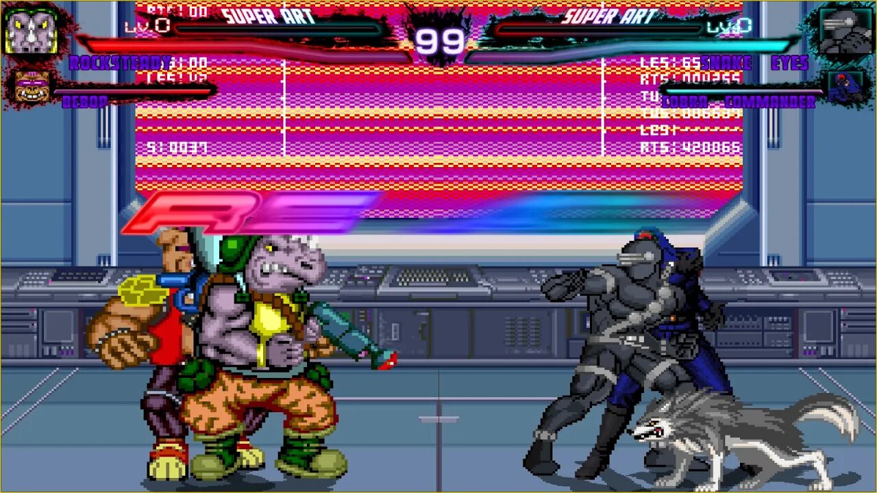 Mugen: Rocksteady/Bebop vs Snake Eyes/Cobra Commander