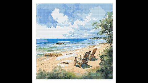 BEACH SERENITY Cross Stitch Pattern by Welovit Cross Stitch | welovit.net | #welovit #crossstitch