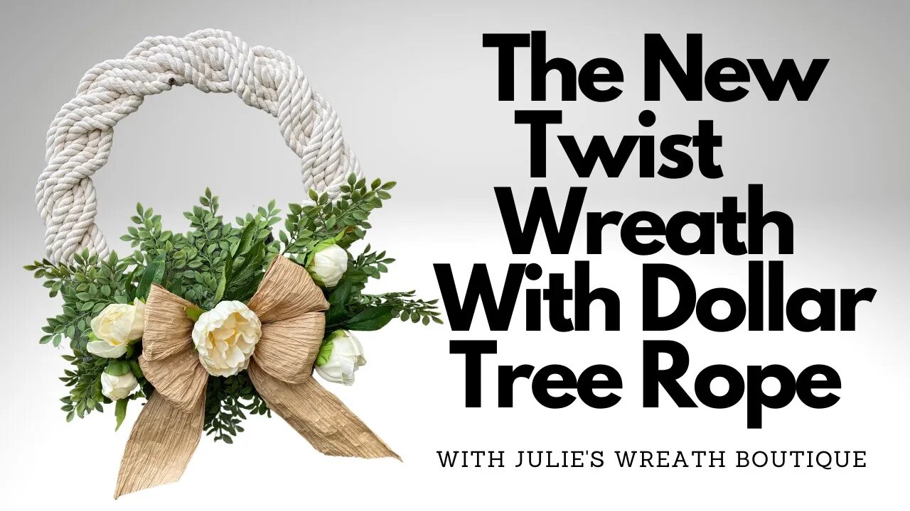 How to Make a Wreath | The Twist Wreath Method | Dollar Tree Crafts | How to Make a Rope Wreath