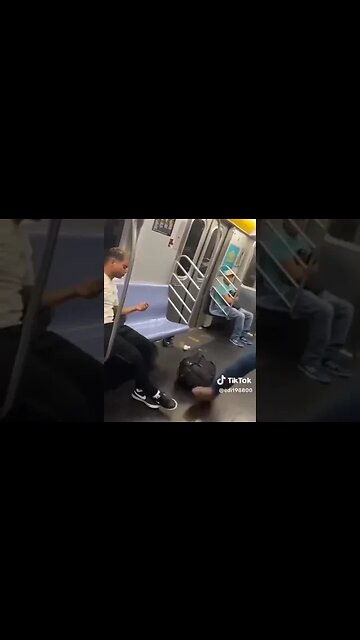 Spanish subway train fight