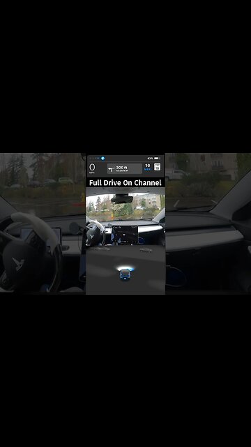 Tesla escapes parking lot part 1 #teslafsd #teslamodel3 #electricvehicle #fsd #fullselfdriving