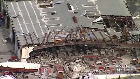 Pinellas Park businesses cleaning up after EF-2 tornado tears through industrial park