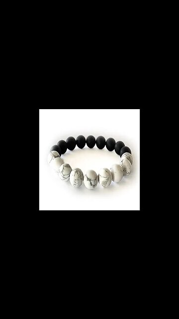 PEACE AND STRESS RELIEF MENS BRACELET (HOWLITE AND ONYX)