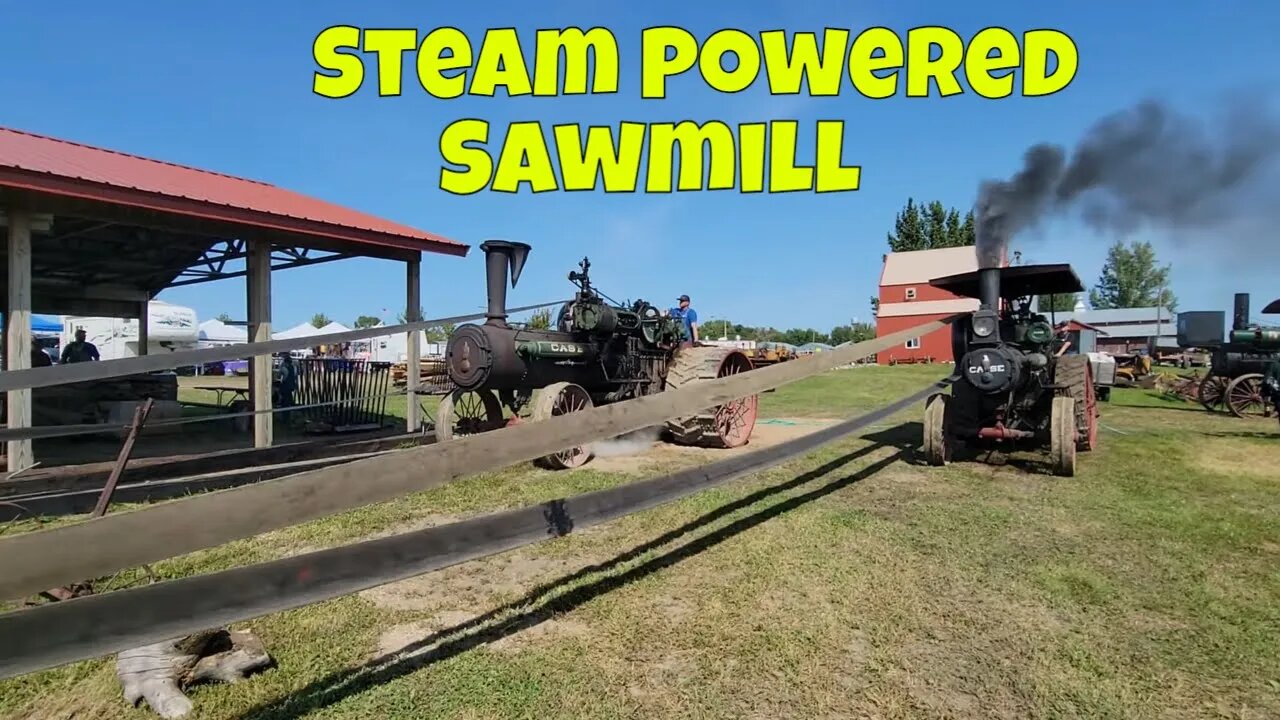 Steam Powered Sawmill on a Sunday at the Lake Region Threshing Show