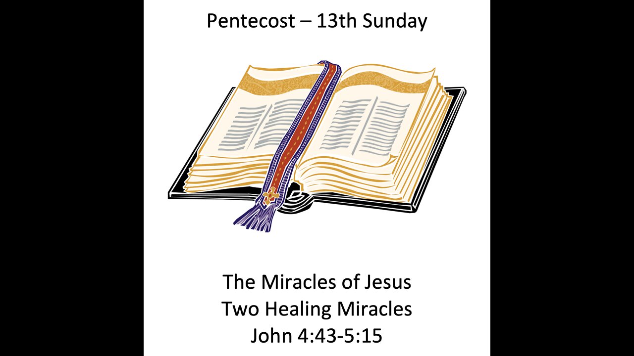 22-09-04 Sunday Elective - Miracles - Healings - John 4 & 5