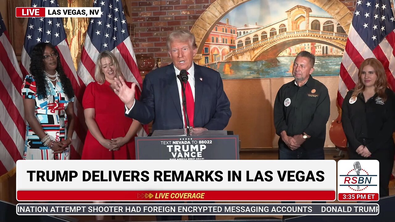 WATCH: President Trump's Full Remarks at “No Tax on Tips” Event in Las Vegas - 8/23/24