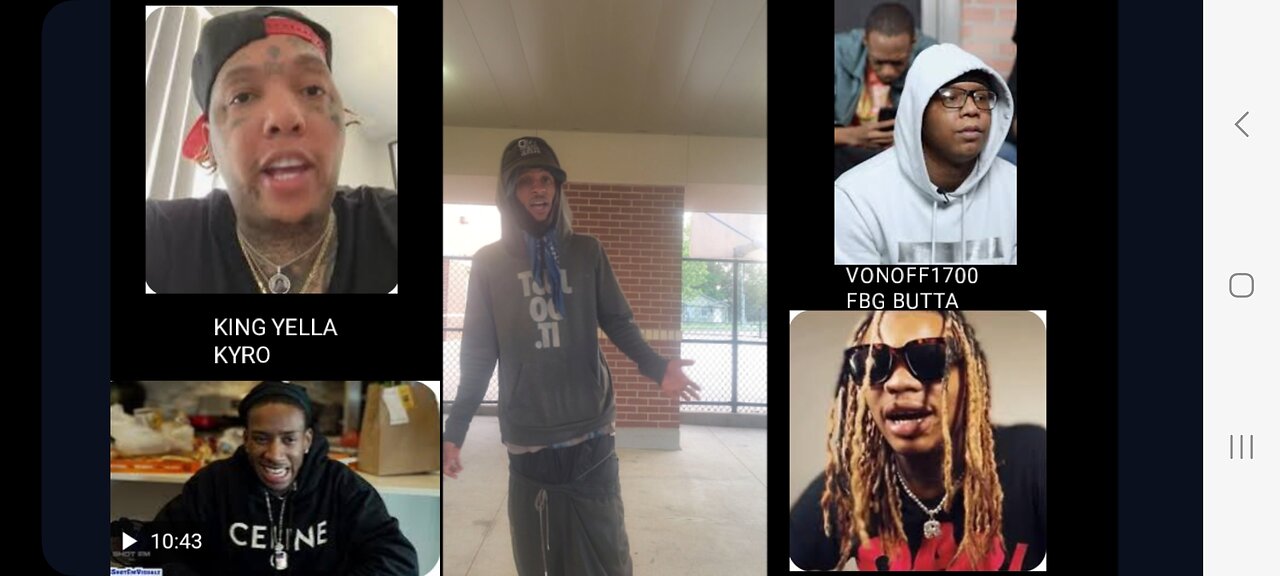 KINGYELLA GOT BEEF WIT VONOFF1700 KYRO RANDOM G00N FBG BUTTA STRAY HILARIOUS GANG💪🏾🔵