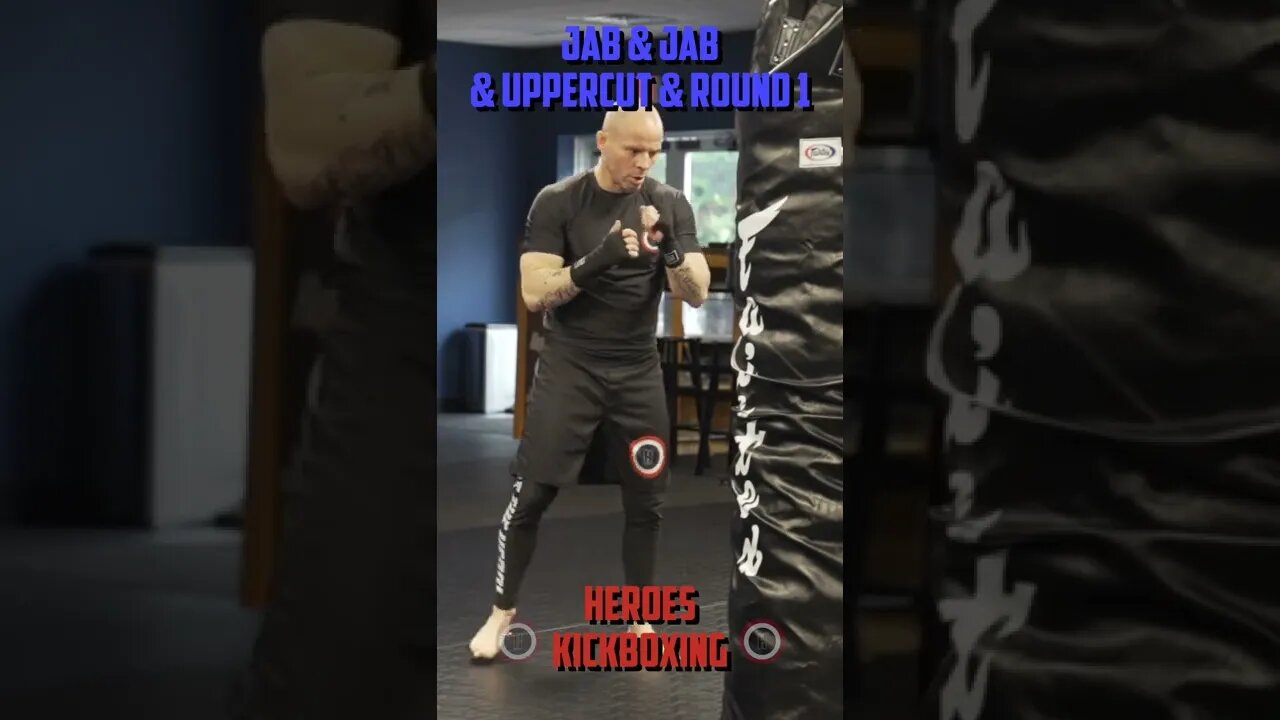 Heroes Training Center | Kickboxing & MMA "How To Double Up" Jab & Jab & Uppercut & Round 1 #Shorts