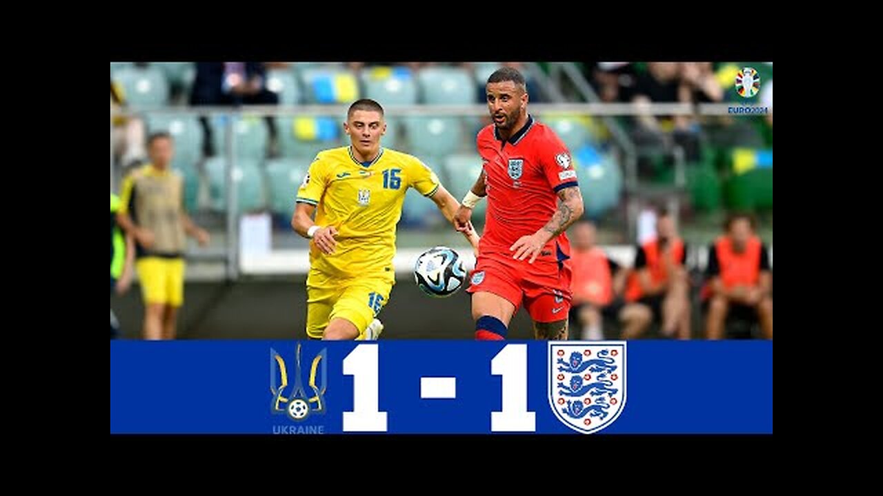 Walker goal as Ukraine vs England in EURO 2024 qualifiers