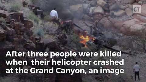 Images Show Woman Escaping Helicopter Crash