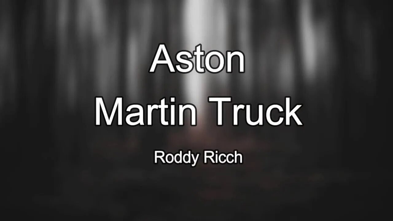 Roddy Ricch - Aston Martin Truck (Lyrics) 🎵