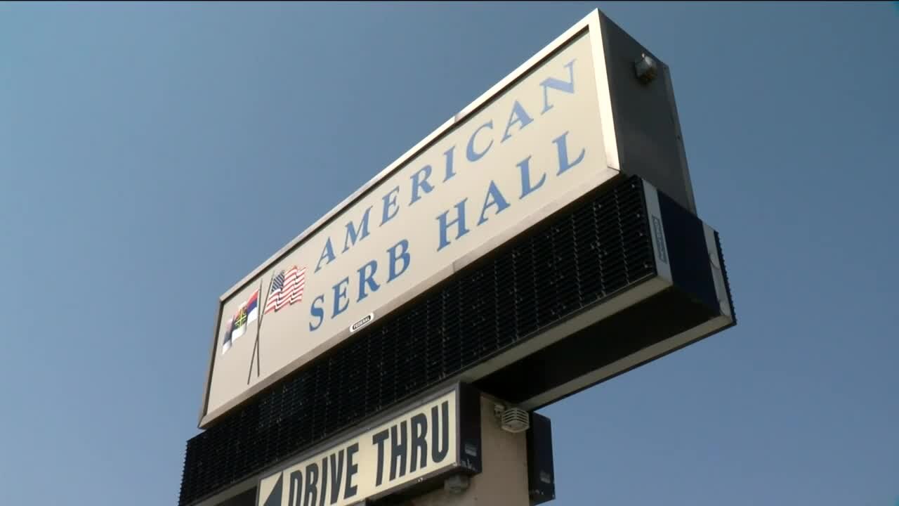 Volunteers clean up Serb Hall