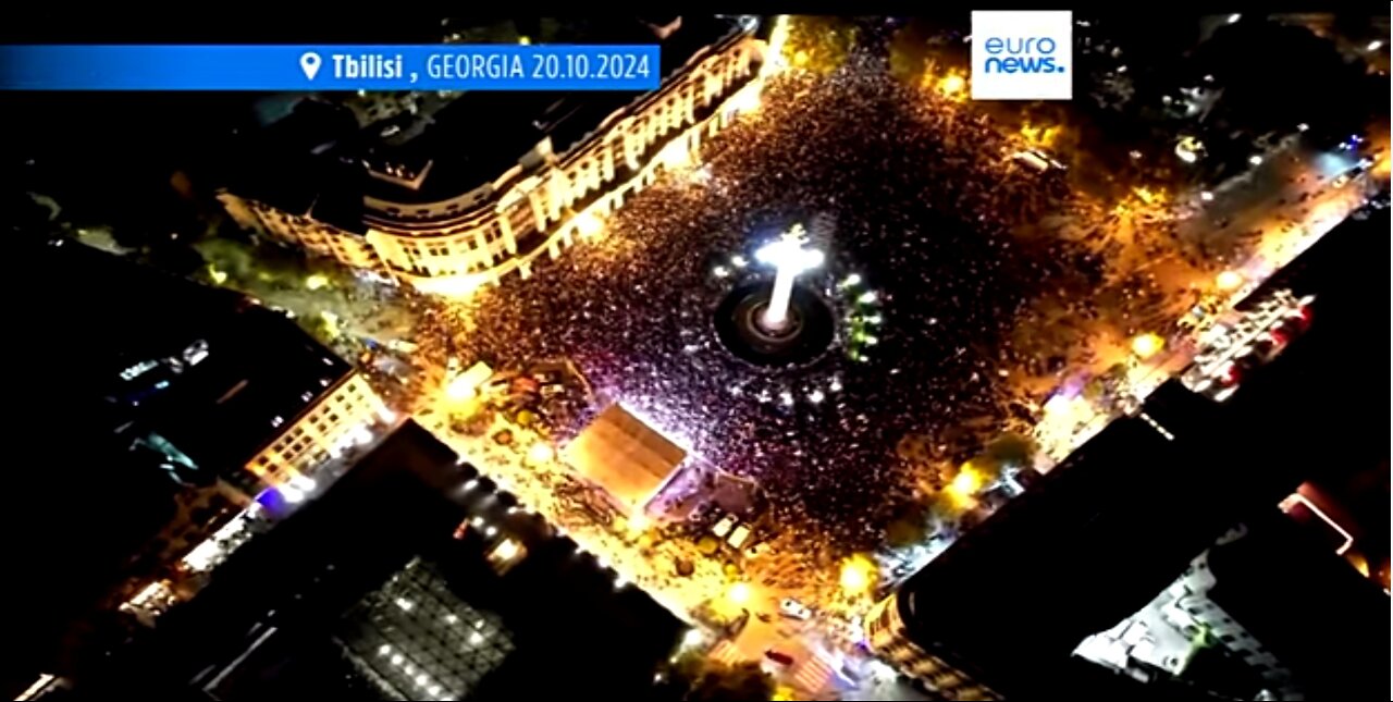 Thousands of Georgians join pro-EU march in Tbilisi ahead of next week's election