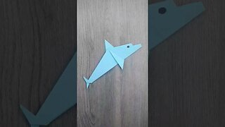 Origami easy paper dolphin with Ski #origami #origamieasy #diyorigami #paper #dolphin #diy