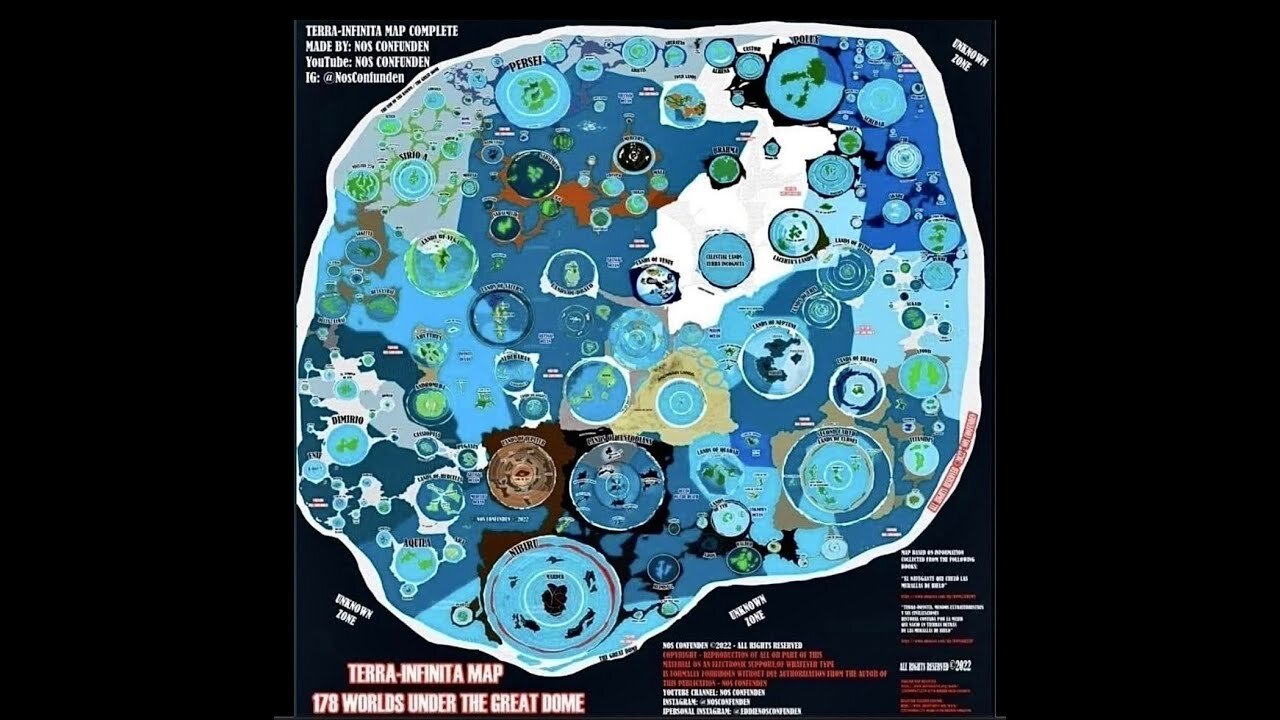 TERRA-INFINITA MAP, Bottom Left Side: Part 2