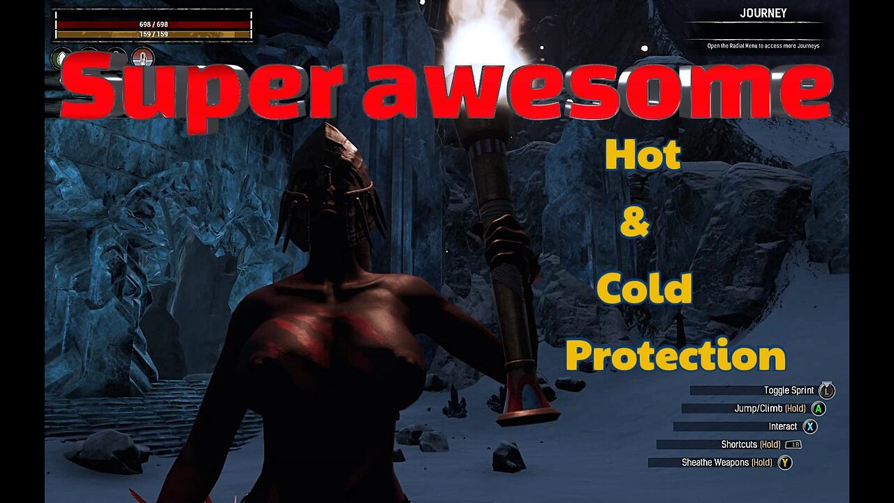 Conan Exiles, super awesome, hot & cold, protection, Busty, Boobs, breast expansion, huge tits