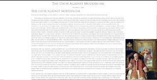 Oath Against Modernism ~ Fr. Ripperger